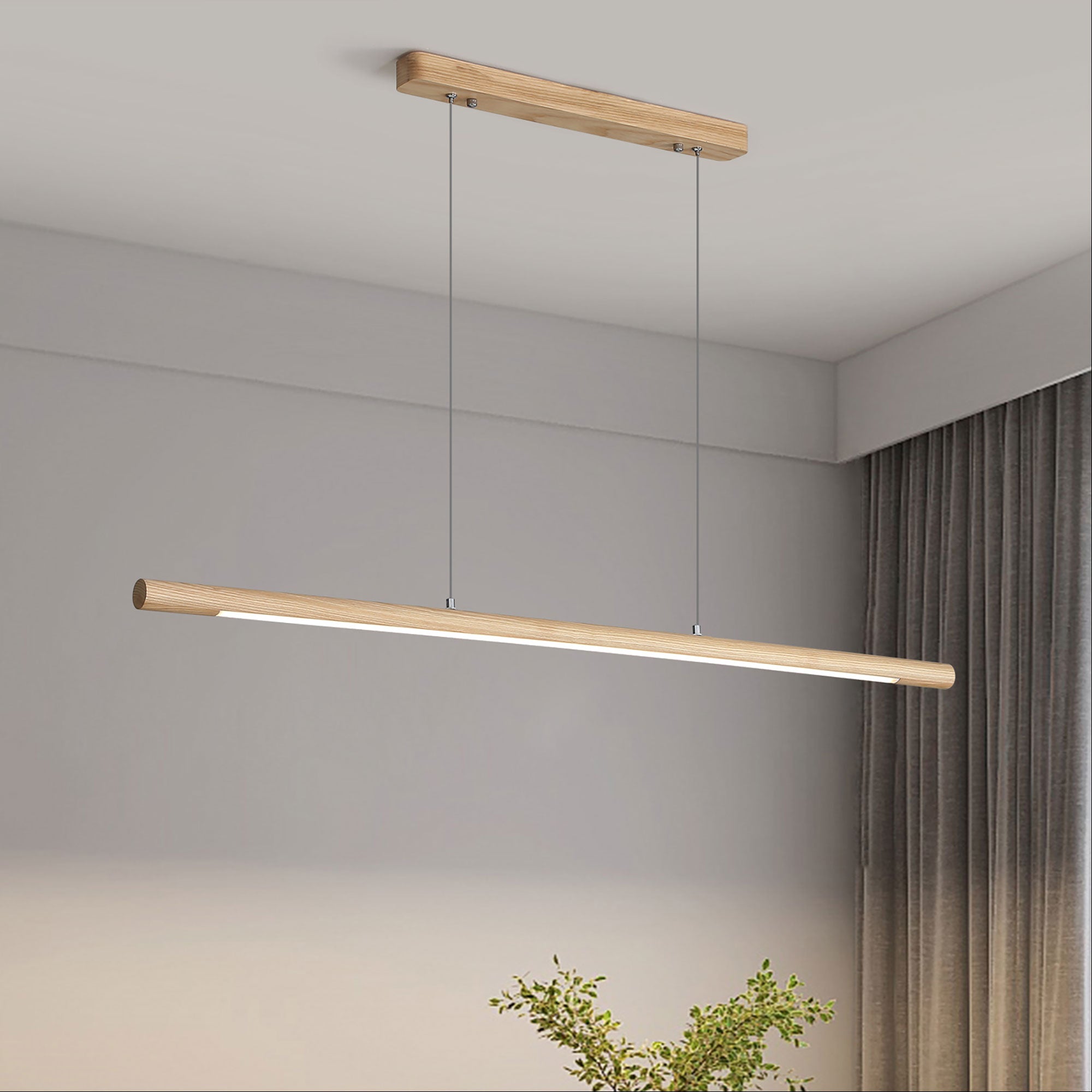 Ash Wood Linear Pendant
