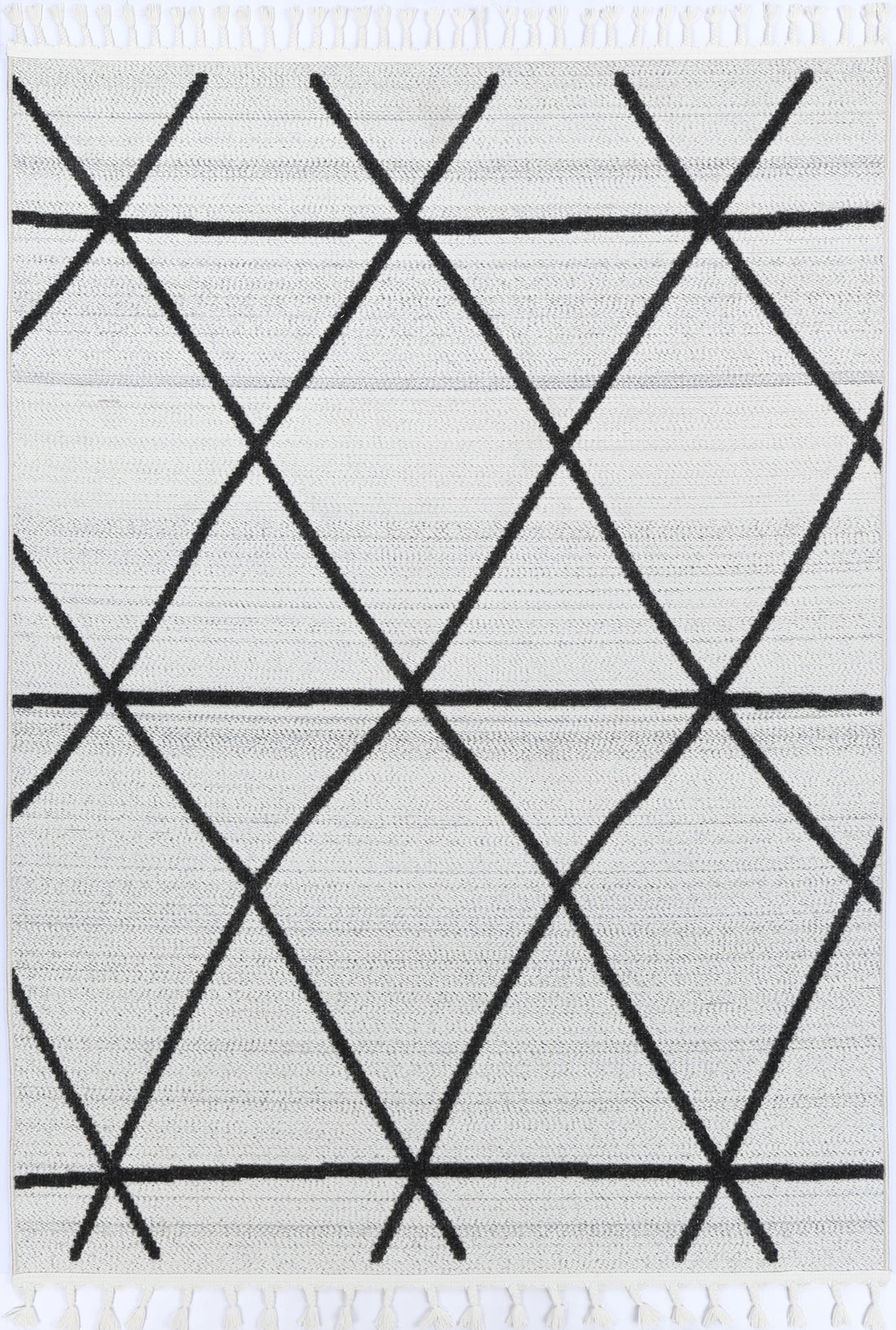 Ares Trojan Geometric Ivory and Anthracite Rug