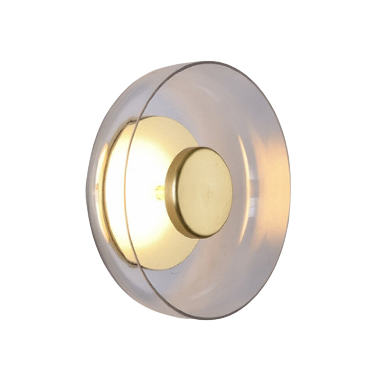 Brass Clear Glass LED Wall Sconce