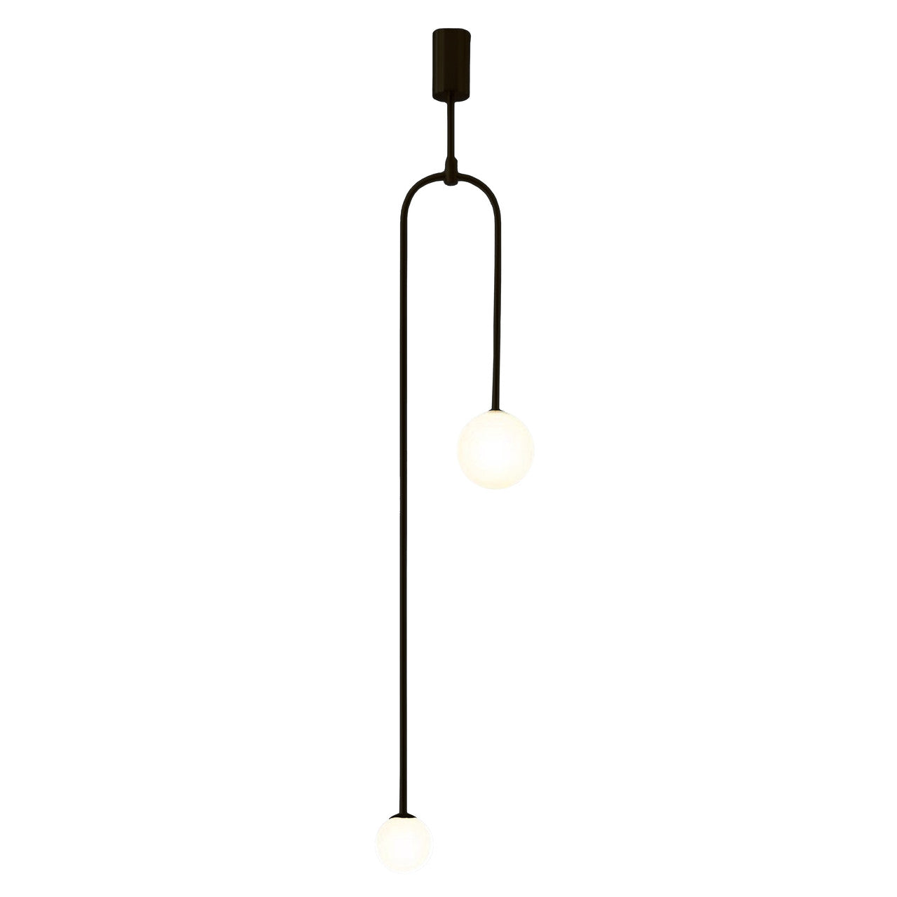 Arched Twin Light Black Pendant