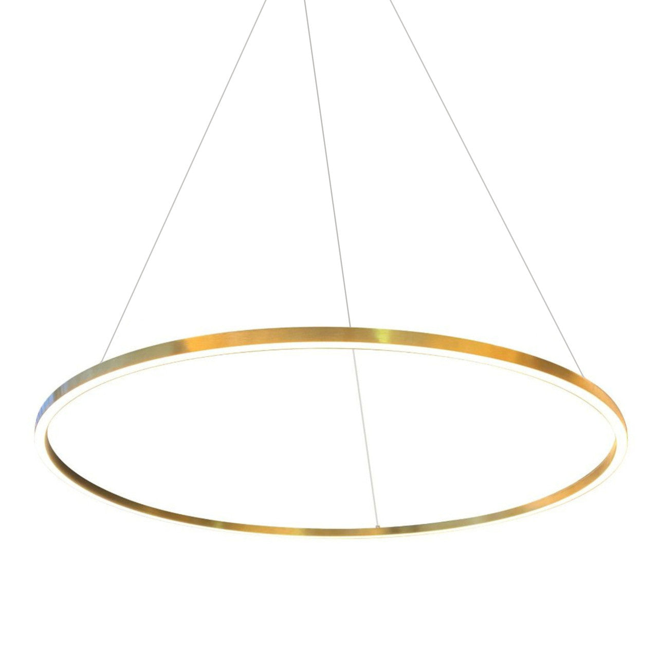 Brushed Golden Ring Down LED Pendant Light