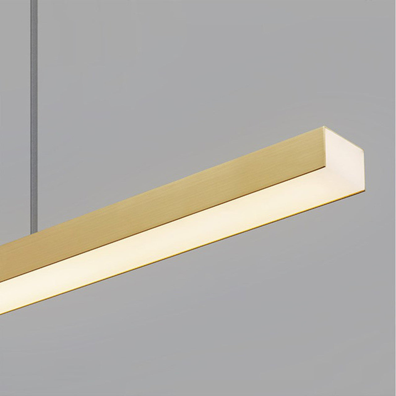 Flam LED Brass Linear Pendant Light
