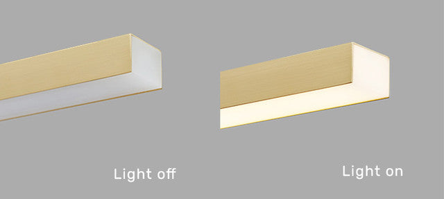 Flam LED Brass Linear Pendant Light