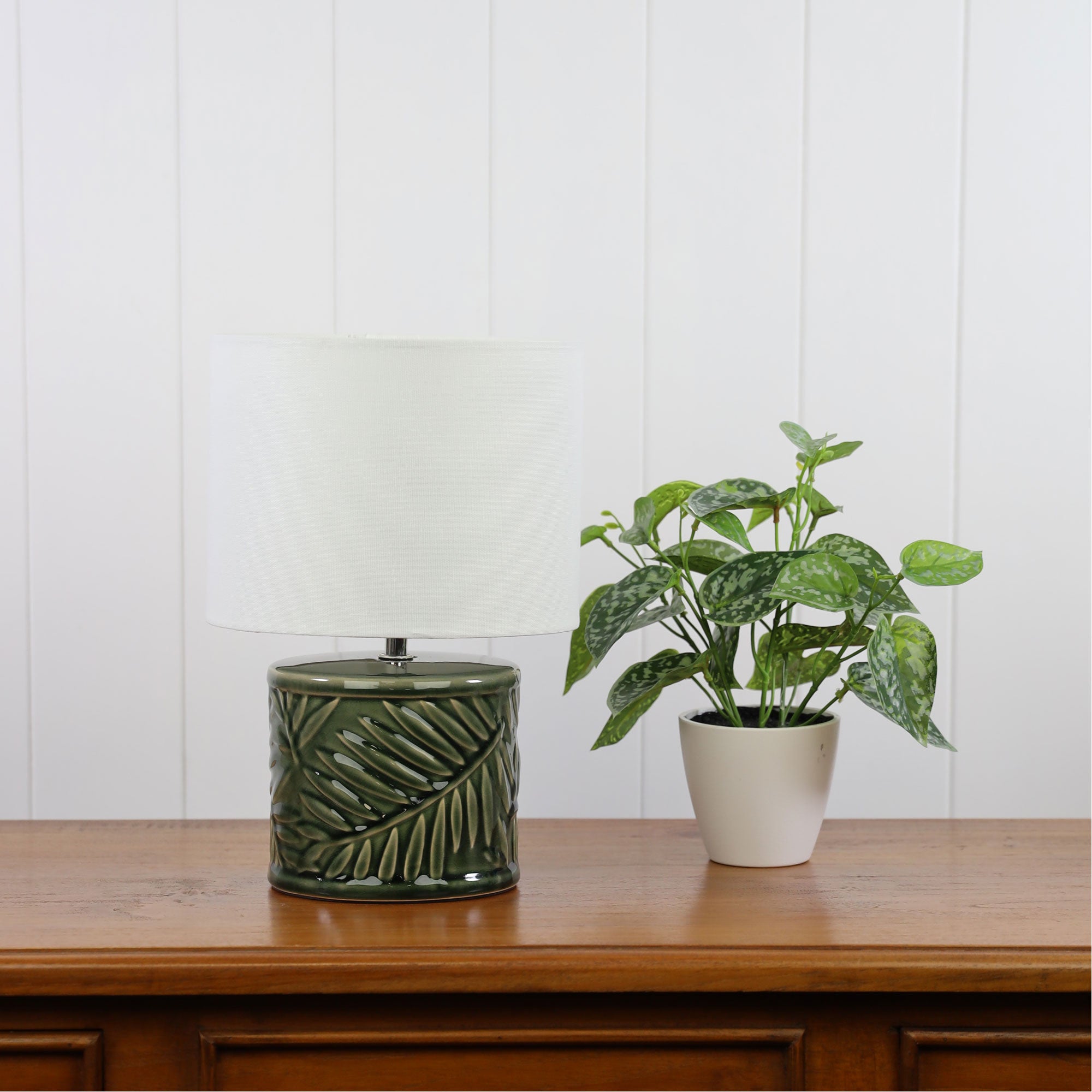 Ceramic Leaf Table Lamp