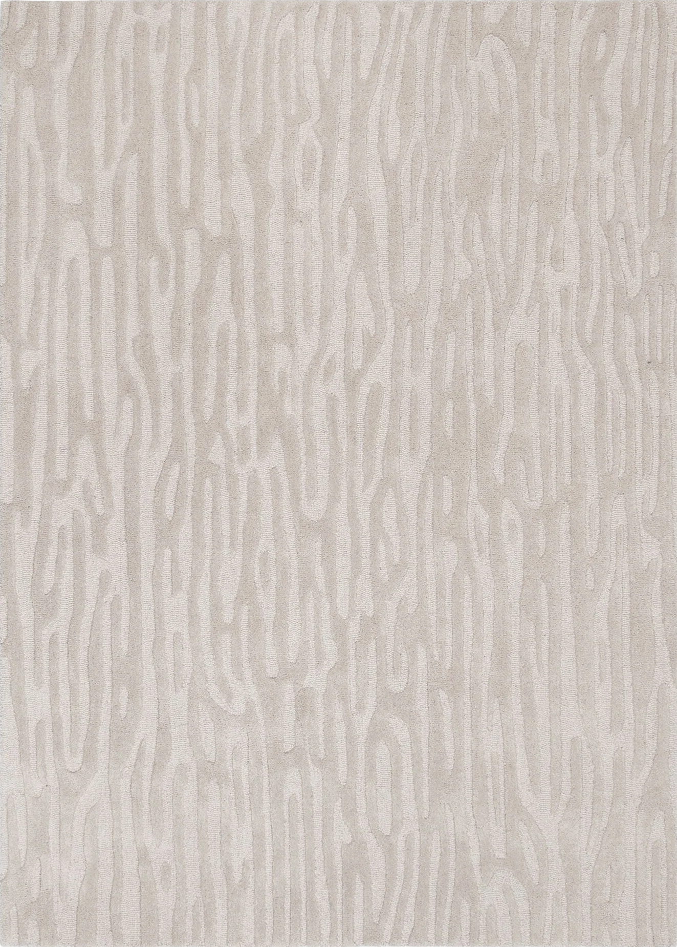 Les Nomades Sandstorm Beige Wool Rug