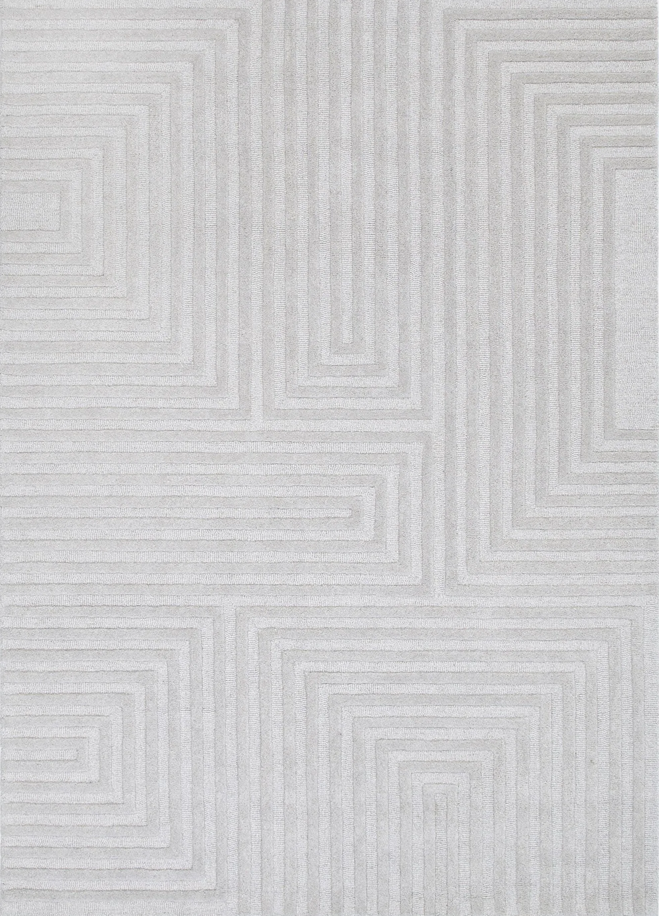 Les Nomades Felix Light Grey Wool Rug