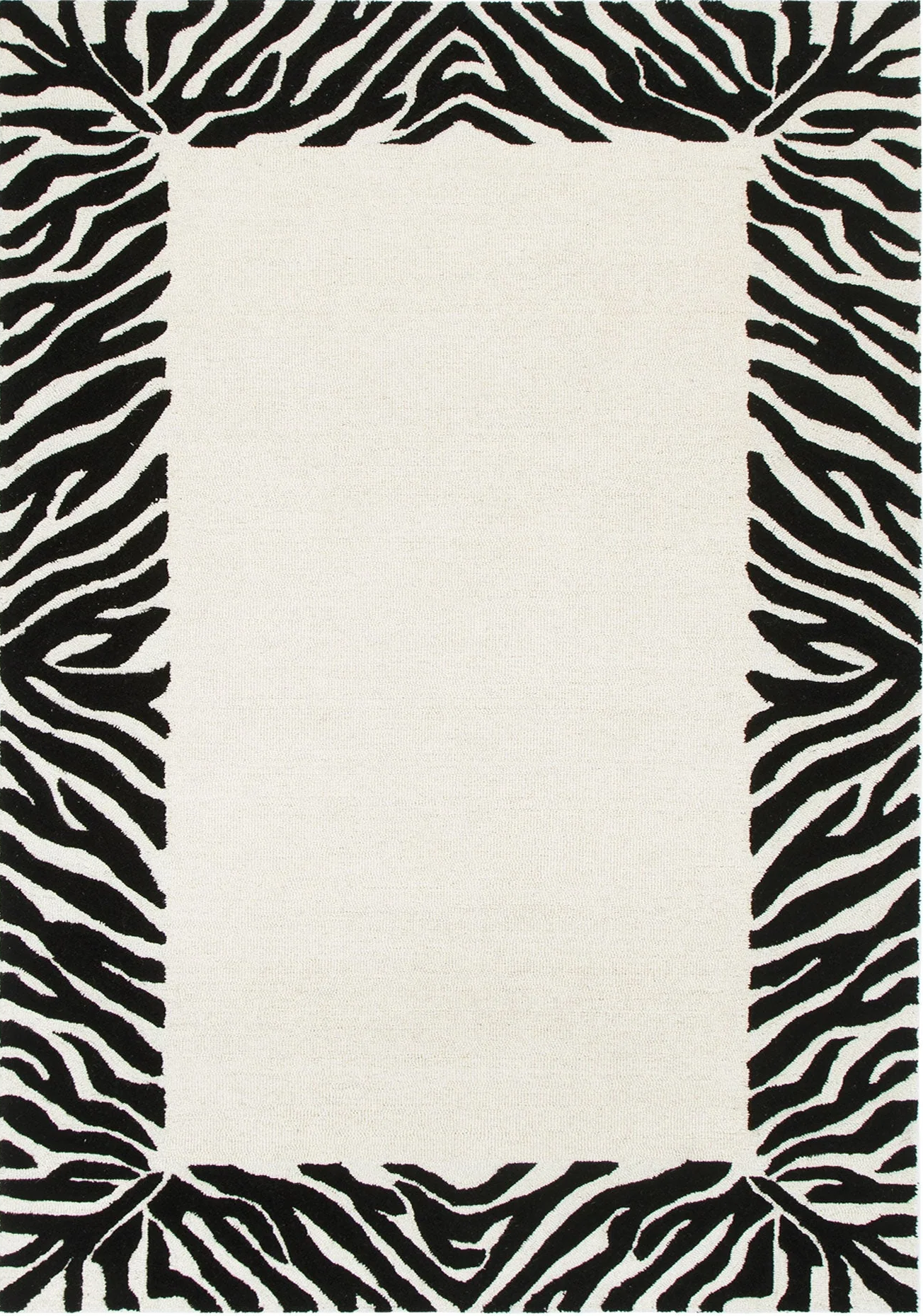 Les Nomades Zanzibar Black & White Wool Rug