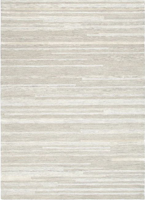 Les Nomades Linear Beige Wool Rug