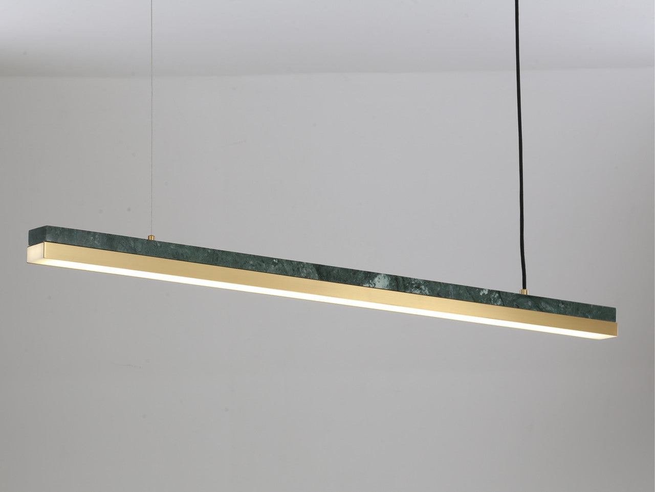 Green Marble Linear LED Pendant Light