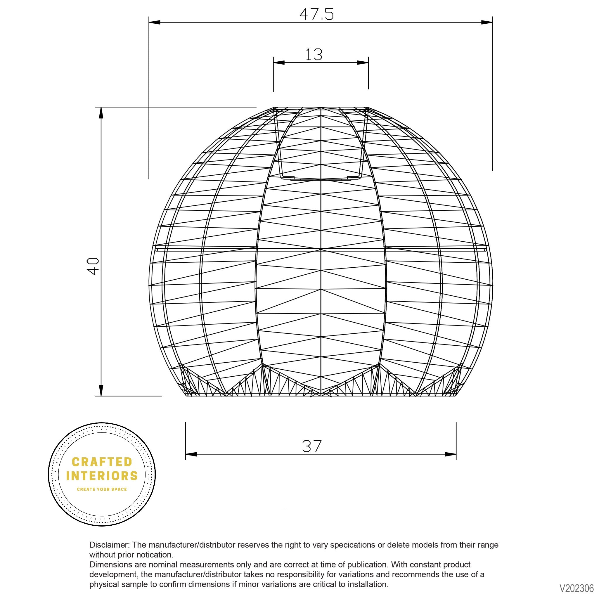 Totoka Natural Rattan Shade 48