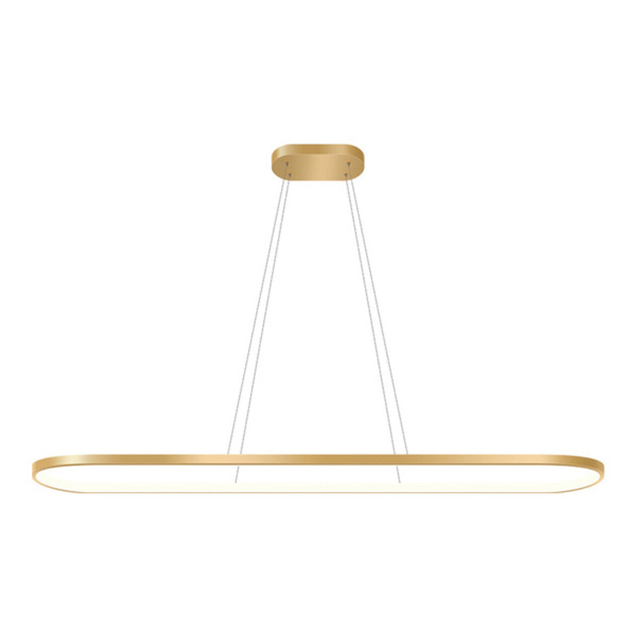 Oval Brass LED Pendant