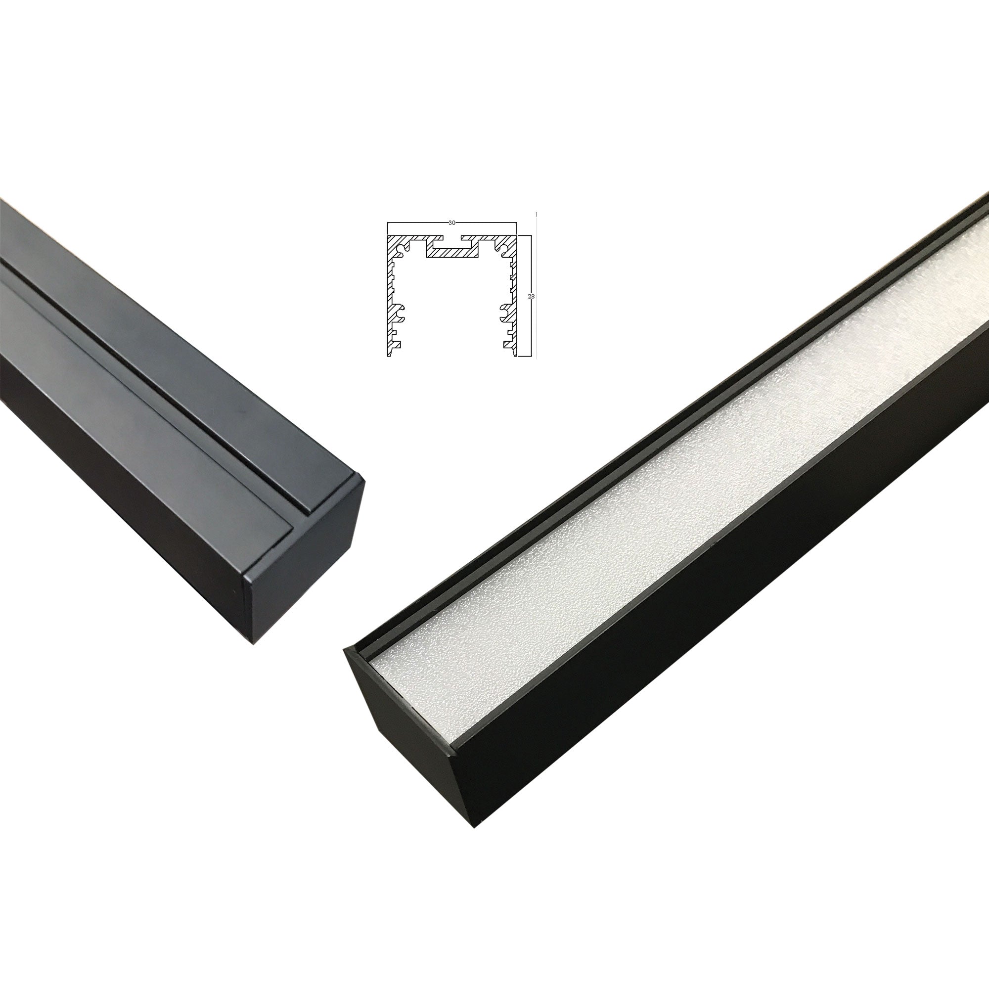 Slimline Pendant Bar Light Black