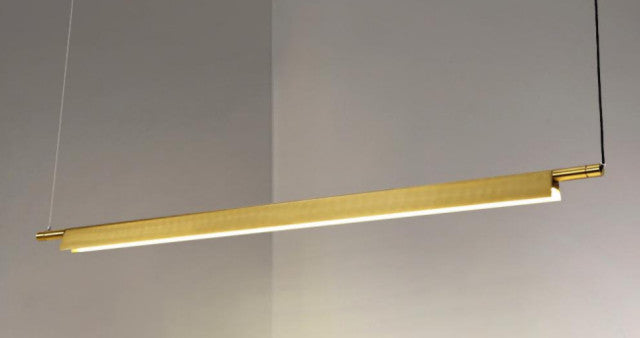 Slate Brass Linear LED Pendant Light