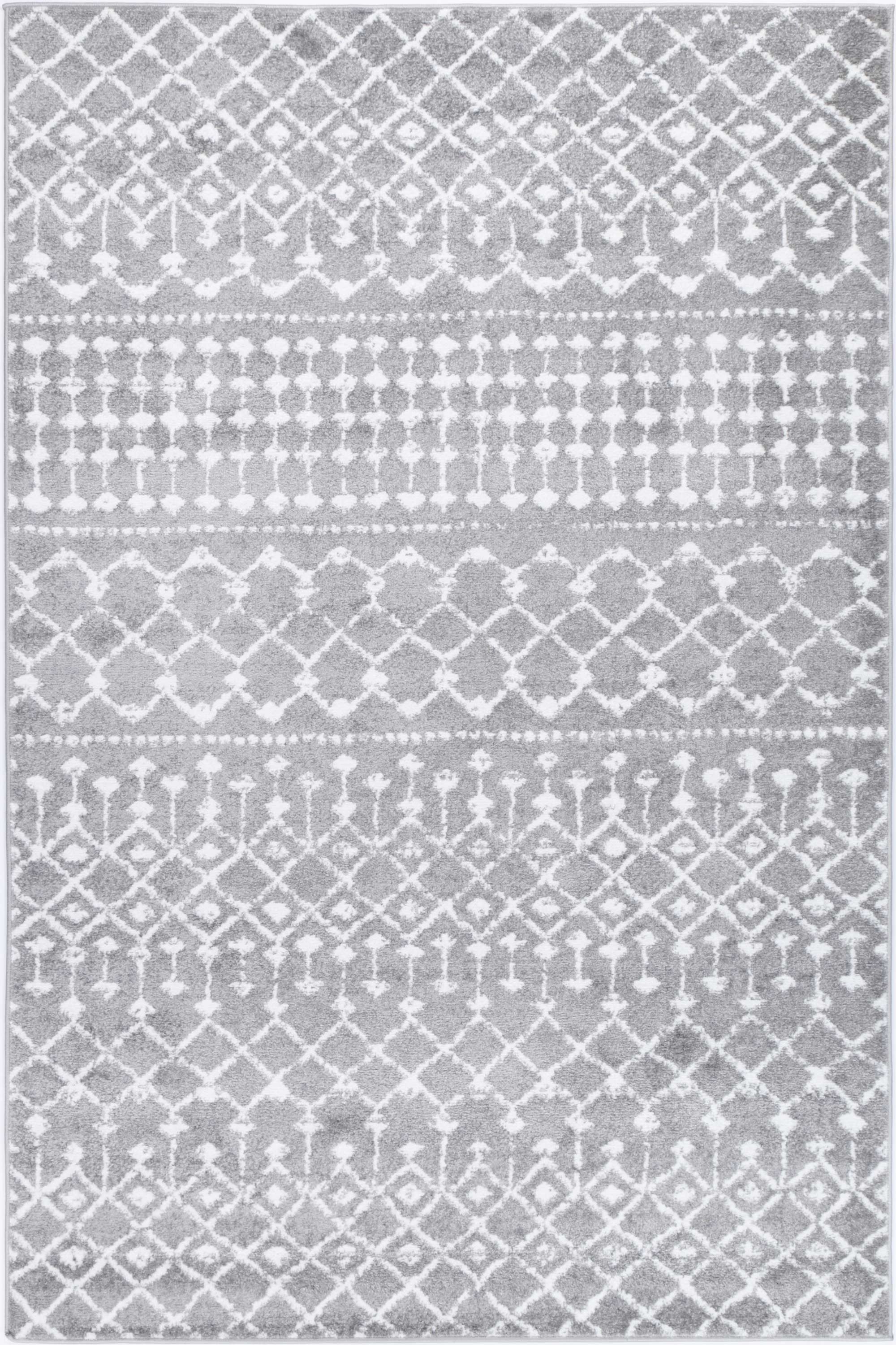 Bergen Repeats Grey and White Rug