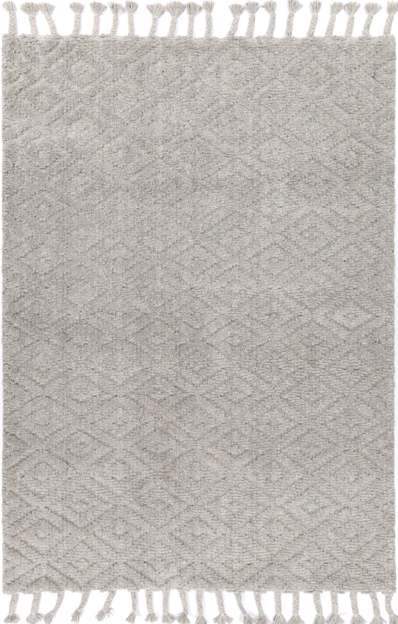 Goa Diamond Wool Blend Grey Rug